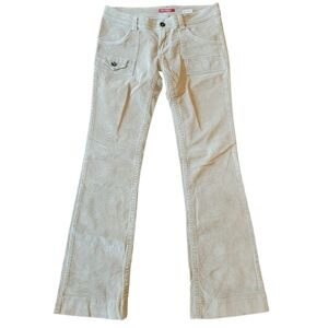 Y2K Unionbay Light Tan Corduroy Low Rise Flare Jean Pants
